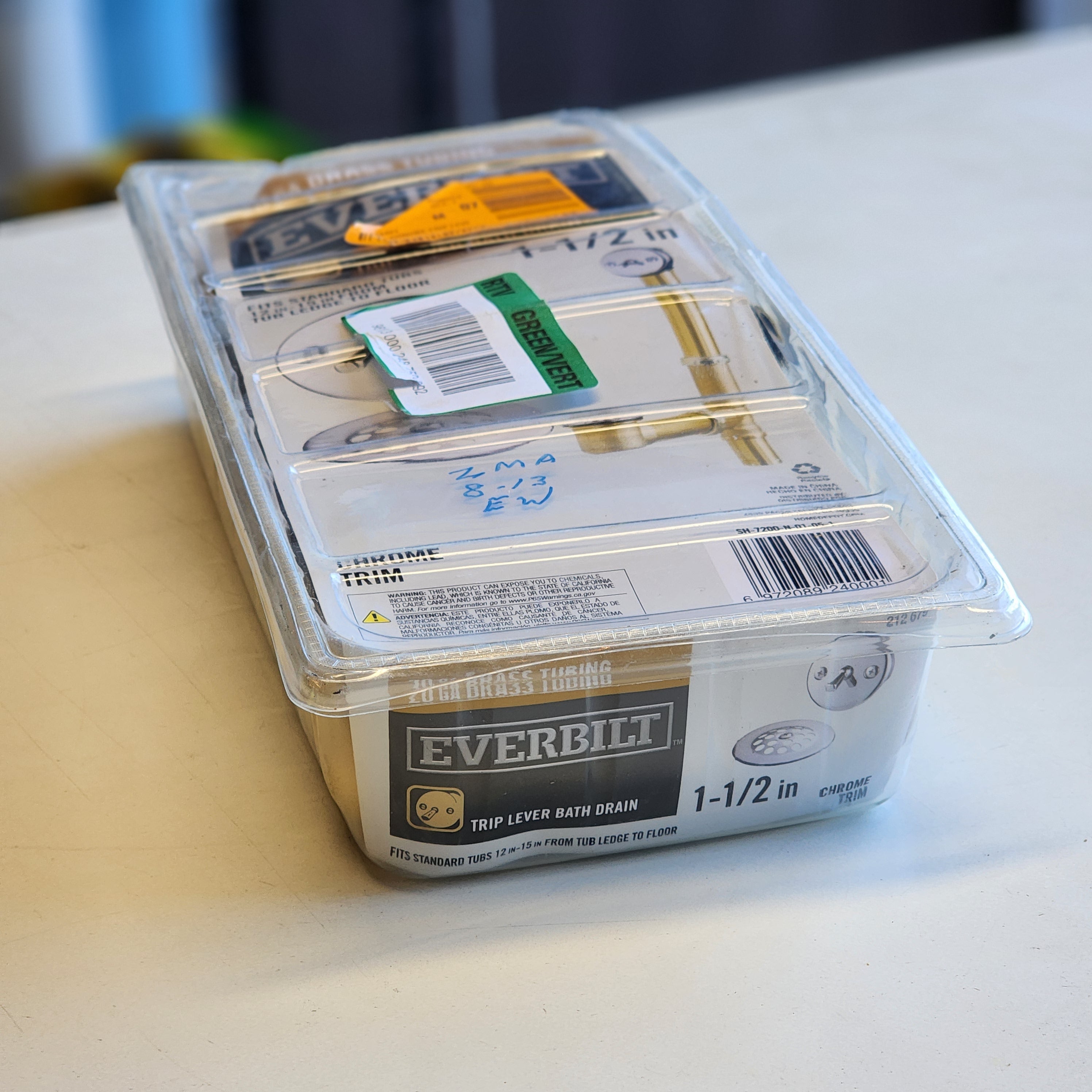 CHROME TRIP LEVER BATH DRAIN BRASS (94CP) CHROME TRIP LEVER BATH DRAIN BRASS (94CP)